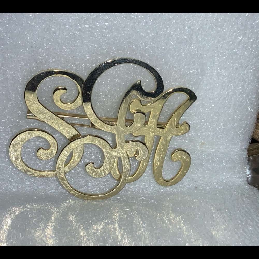 Pat Pend SGS INITIALS BROOCH